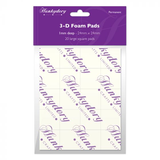 HD Foam Pads - 1mm Deep - Size 24mm x 24mm